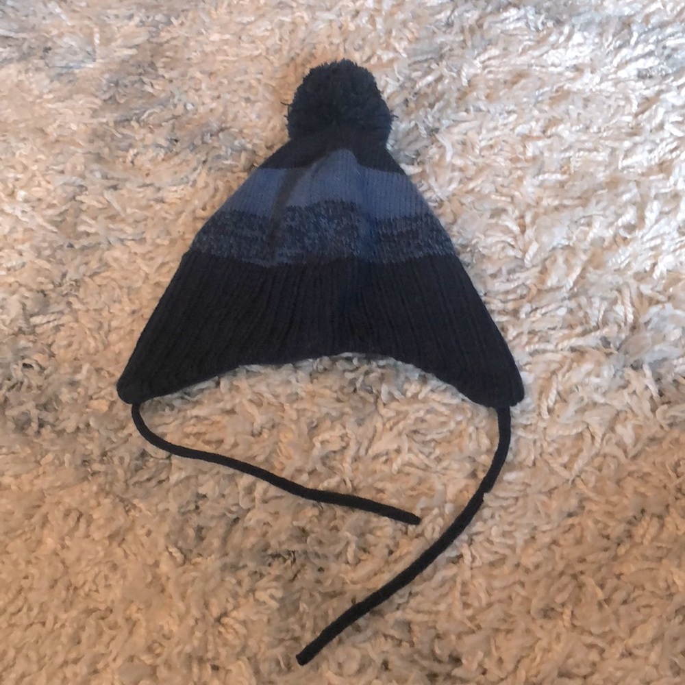 H&M Infant’s Blue Striped Pom Pom Beanie